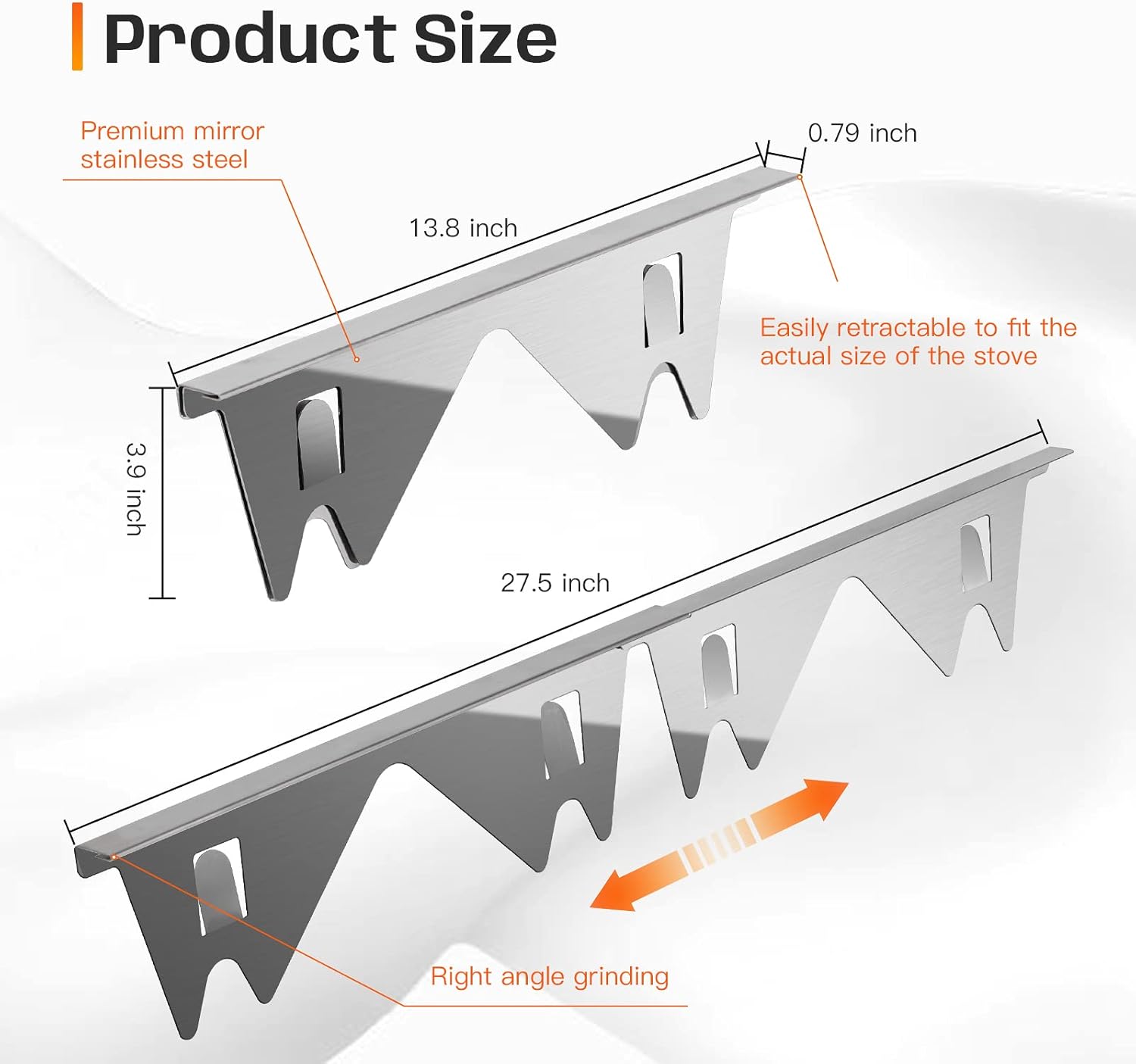 🔥 Final Clearance Only 50 Remaining - 2 Pack Stainless Steel Stove Gap Covers