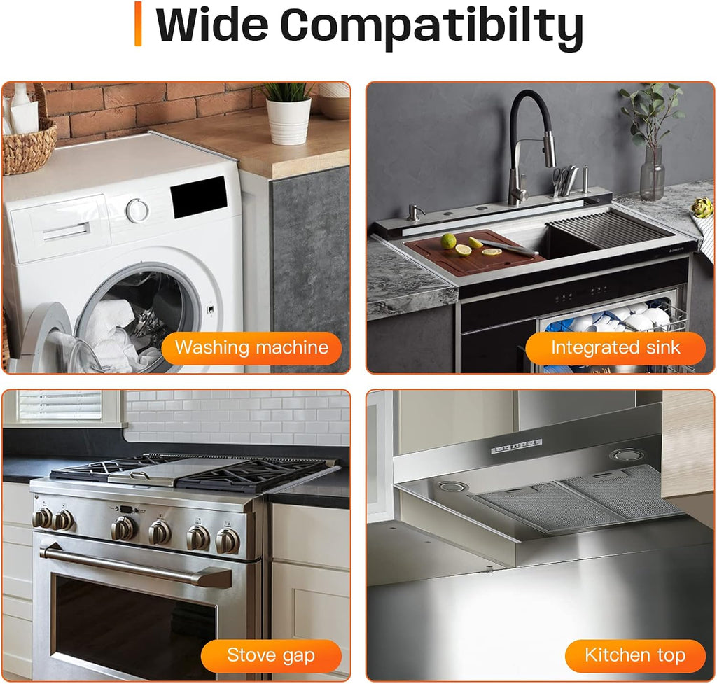 🔥 Final Clearance Only 50 Remaining - 2 Pack Stainless Steel Stove Gap Covers