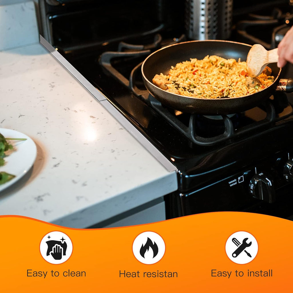 🔥 Final Clearance Only 50 Remaining - 2 Pack Stainless Steel Stove Gap Covers